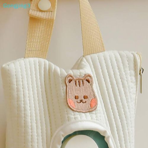 GJ3 Cartoon Animal Flip Cover Children's Embroidered Bear Tissue Storage Box