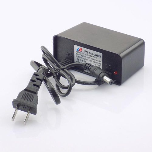 AC/DC 12V 2A 2000ma CCTV Camera Power Supply Adaptor Outdoor Waterproof EU US Plug Adapter Charger for CCTV Video Camera