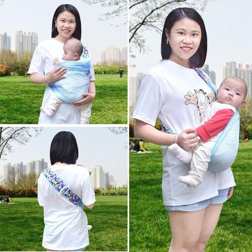Newborn Baby Simple Carrier One-Shoulder Pure Cotton Breathable Horizontal