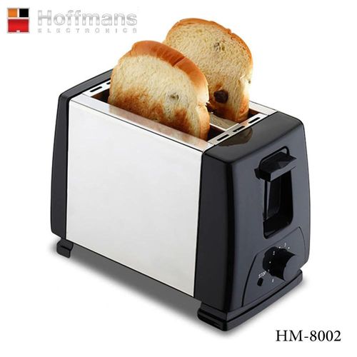 Hoffmans 2 Slice Stainless Steel Bread Toasters Black