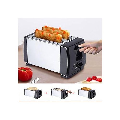 Hoffmans 2 Slice Stainless Steel Bread Toasters Black