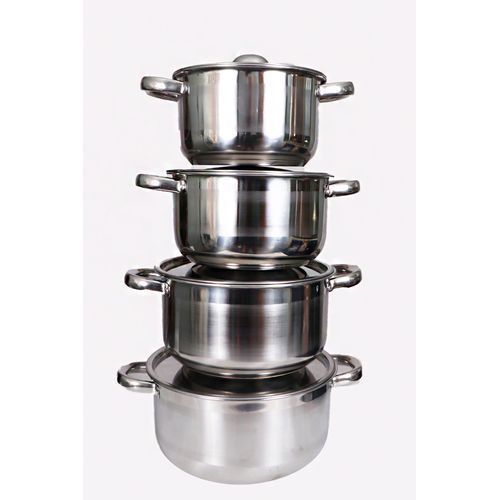 4 Pcs Cookware Set with covers - Silver