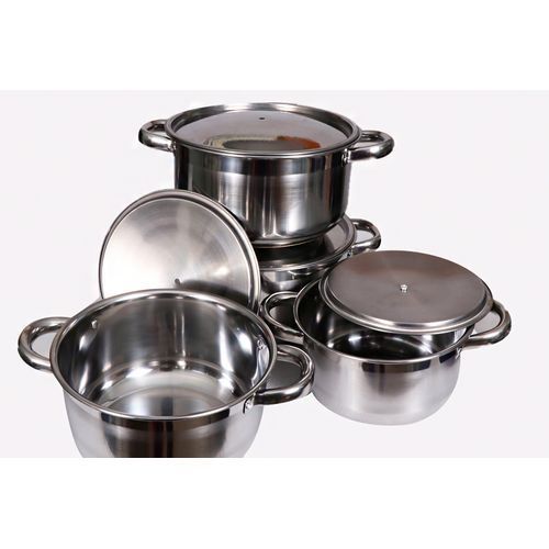 4 Pcs Cookware Set with covers - Silver