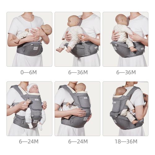 Sunveno Ergonomic Baby Carrier Infant Baby Hipseat Carrier Front Facing