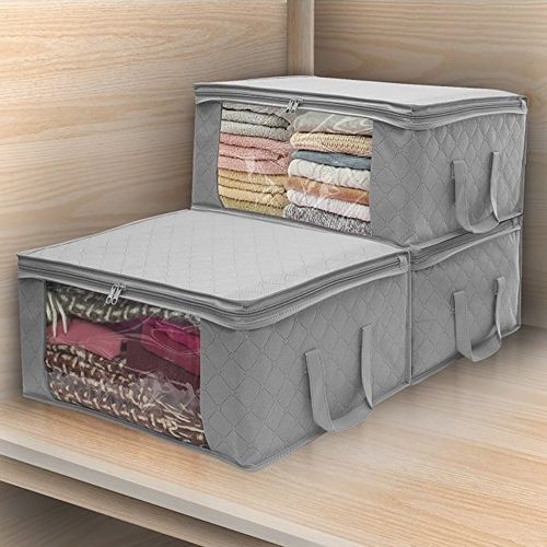 3pcs/set Non-woven Wardrobe Organizer Quilt Clothes Organizer