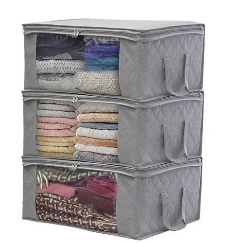 3pcs/set Non-woven Wardrobe Organizer Quilt Clothes Organizer