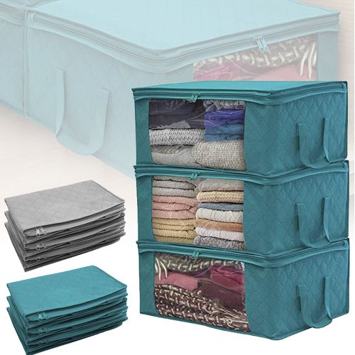 3pcs/set Non-woven Wardrobe Organizer Quilt Clothes Organizer
