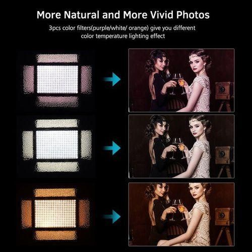 LED Video Light Photography Lamp Panel Brightness Adjustable