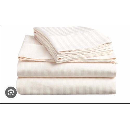 4 Piece Egyptian Cotton Bedsheet set with 2 Bedsheets and 2 Pillowcases-Cream