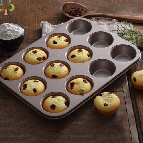 Non-Stick 12 Pcs Queen Cake/Cupcake Baking Tray Mold