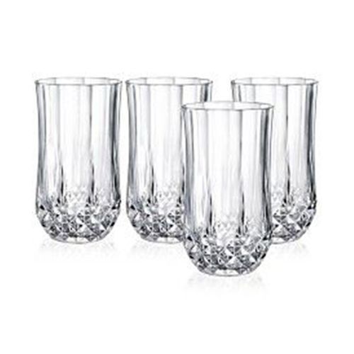 Elegant Set Of Crystal Clear Drinking Glasses-Transparent