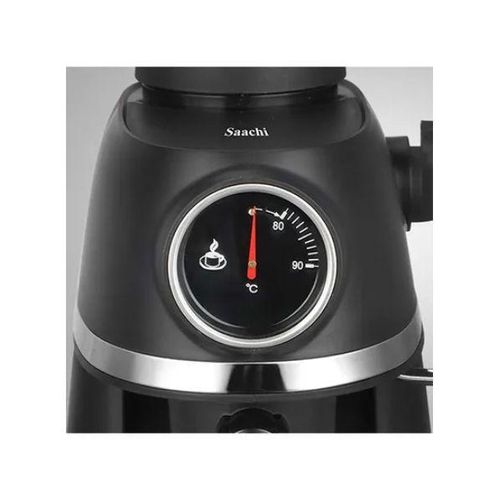 Saachi High Grade Electric 4Cup 3.5 Bar Coffee, Espresso And Cappuccino Maker Machine - Black