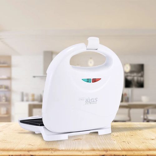 Winningstar Sandwich Maker- 4 Slice Of Bread- 2 Piece of Sandwich-White