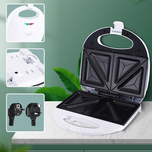 Winningstar Sandwich Maker- 4 Slice Of Bread- 2 Piece of Sandwich-White