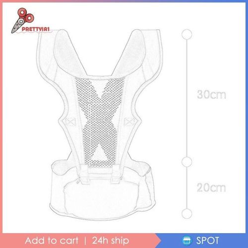 Prettyia1 Multifunction Baby Carrier Hip Seat Breathable for Newborn Mom Dad