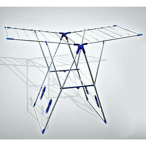 Steel Clothes Rack, Dryer. Drying, Rod, Hanger - White, Blue
