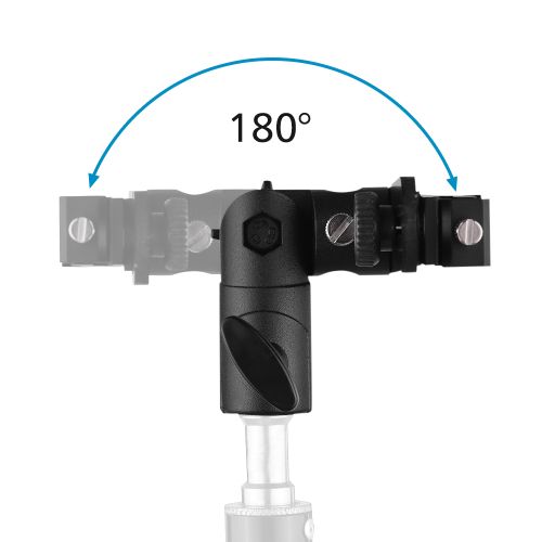 T-shaped Dual Flash Bracket Flash Speedlite Stand With 2