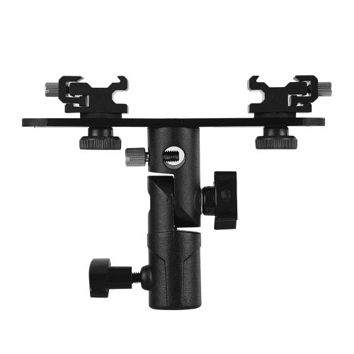 T-shaped Dual Flash Bracket Flash Speedlite Stand With 2
