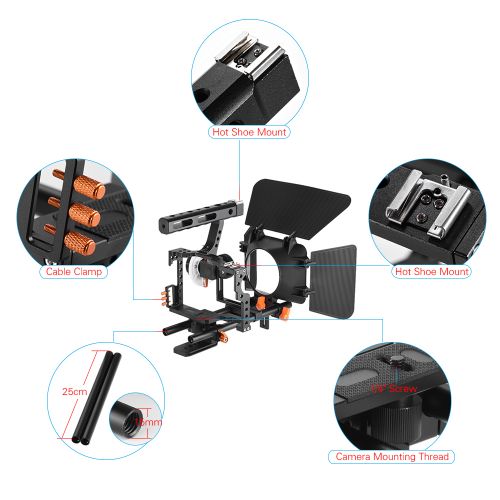 Andoer C500 Aluminum Alloy Camera Camcorder Video Cage Rig