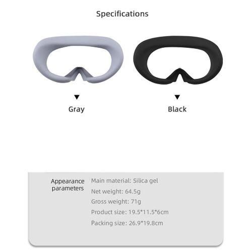 915 Generation VR Silicone Interface Cover for Pico 4 VR Headset AntiLeakage VR Silicone Pad AntiLeakage Light Blocking SleeveGray