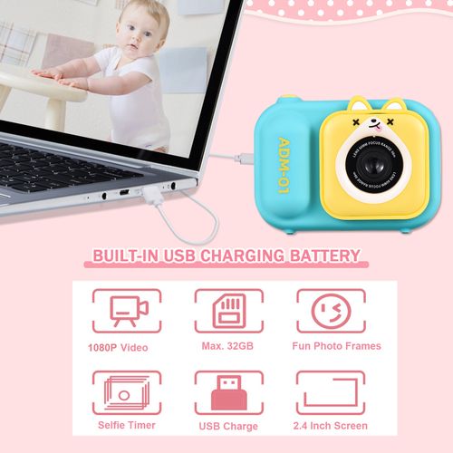 1080P Kids Digital Camera Mini Video Camera For Kids 48MP
