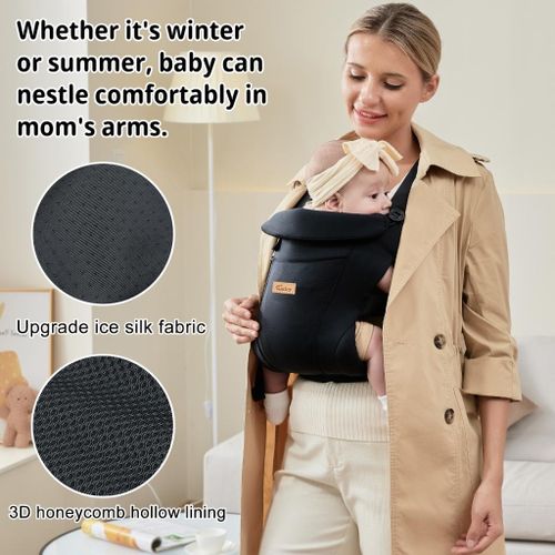 CUBY Ergonomic Baby Carrier Ice Silk Baby Sling Comfortable Newborn Carrier