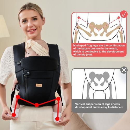 CUBY Ergonomic Baby Carrier Ice Silk Baby Sling Comfortable Newborn Carrier