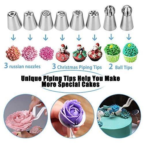 288 Pieces Of Cake Baking,Decorating Kit Set, Blue.