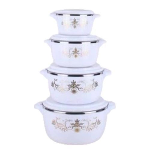 4 Pcs Flowered Insulated Hot Pot Dishes Food Warmer Casseroles -Multi-colour.