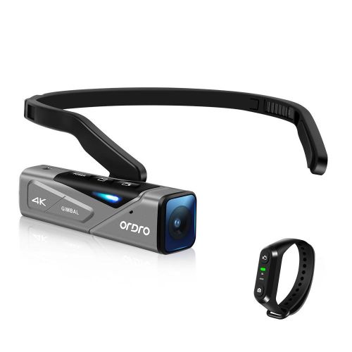 ORDRO EP7 Head Wearable 4K 60fps Video Camera with Remote Control - grey My