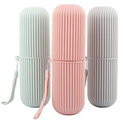 Portable Toothbrush Paste Cap Case Storage, Colors May Vary.
