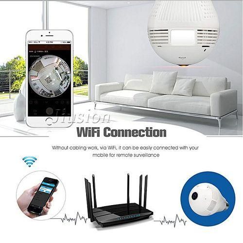 360 Degree WiFi Panoramic Security IP Camera 960P Bulb CCTV