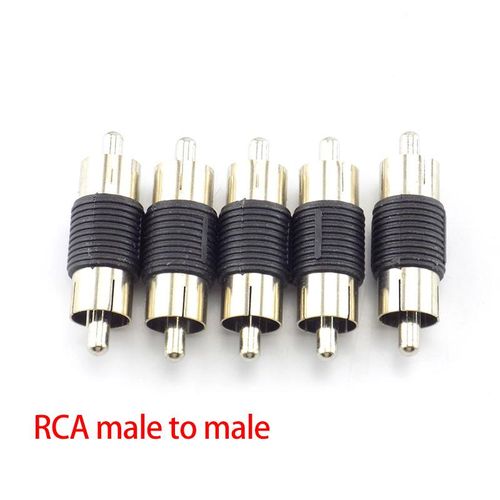 2pcs Video RCA Female to Female CCTV Coupler AV Cable Connector RCA Dual Male to Male Audio Adapter Plug BPH