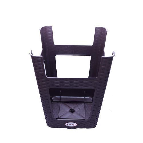 Plastic Square Stool-Brown