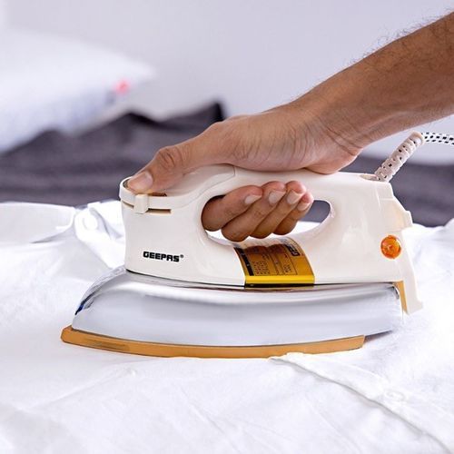 Geepas Heavy Weight Dry Iron Non Stick Sole Plate With Temperature Control