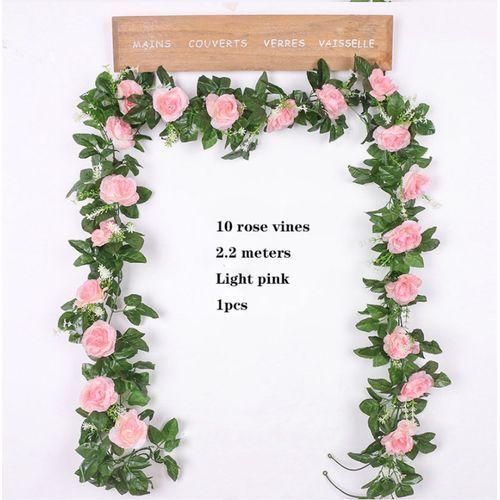Artificial Rose Rattan, Decorative Flower 1pcs 2.3m - Multicolor