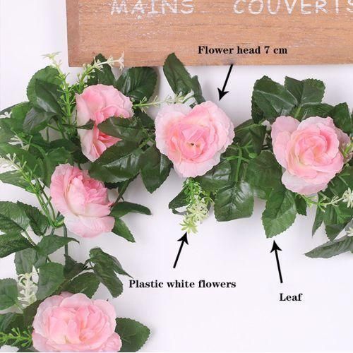 Artificial Rose Rattan, Decorative Flower 1pcs 2.3m - Multicolor