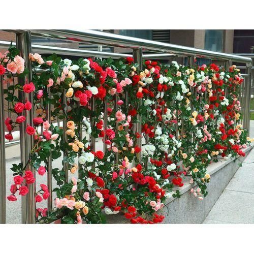 Artificial Rose Rattan, Decorative Flower 1pcs 2.3m - Multicolor
