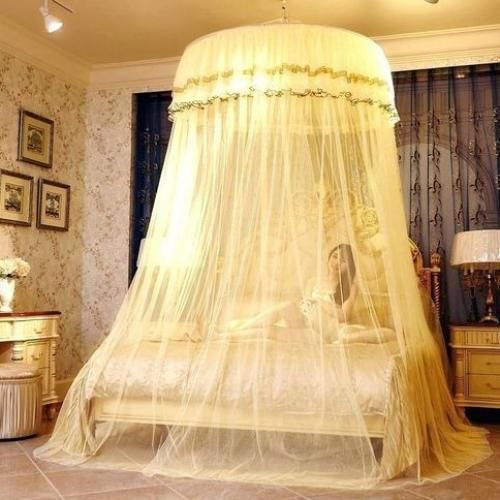 Round Top Hanging Mosquito Net - Cream