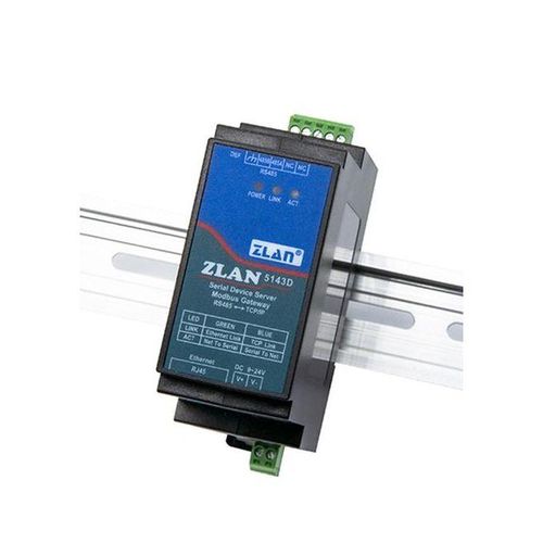 Din- Zlan5143d Serial Device Server Modbus Gateway Rs485 From To Tcp/ip Dc9-24v Support Full Duplex