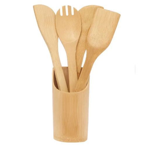 5pcs Kitchen Stick Set From Bamboo - Brown
