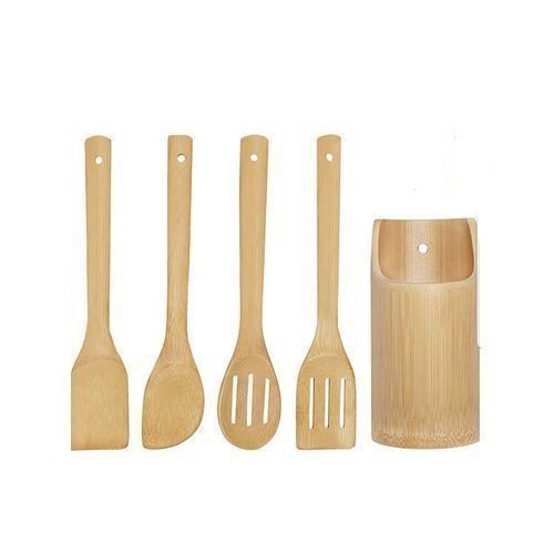 5pcs Kitchen Stick Set From Bamboo - Brown