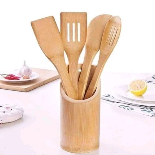 5pcs Kitchen Stick Set From Bamboo - Brown