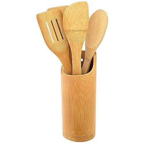 5pcs Kitchen Stick Set From Bamboo - Brown