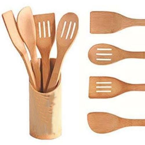5pcs Kitchen Stick Set From Bamboo - Brown