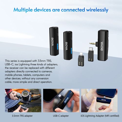 BOYA BOYALINK A2 2.4GHz Wireless Lavalier Microphone System