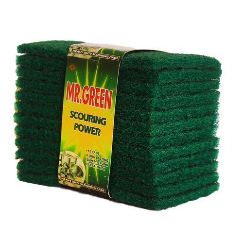 Mr.Green 12Pc Scouring Pads - Green