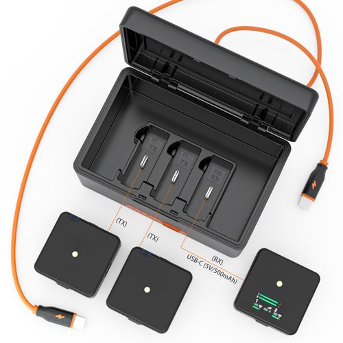 ZGCINE PS-R30pro Wireless Microphone  Case 3-slot  Box
