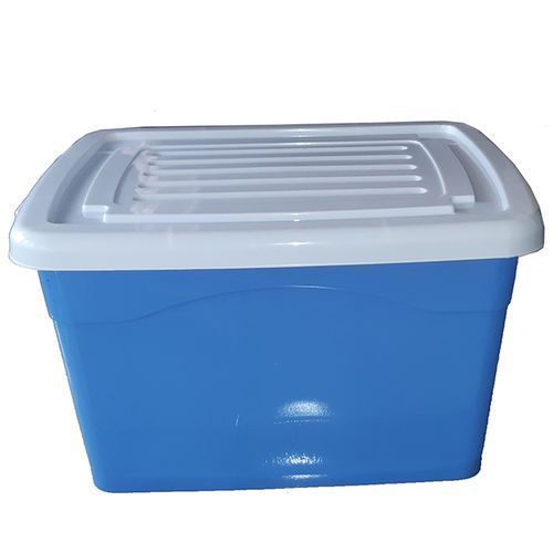 Plastic Storage Container With Cover Large - Blue