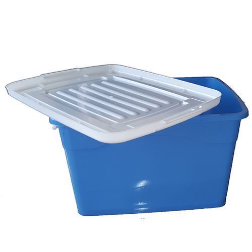 Plastic Storage Container With Cover Large - Blue